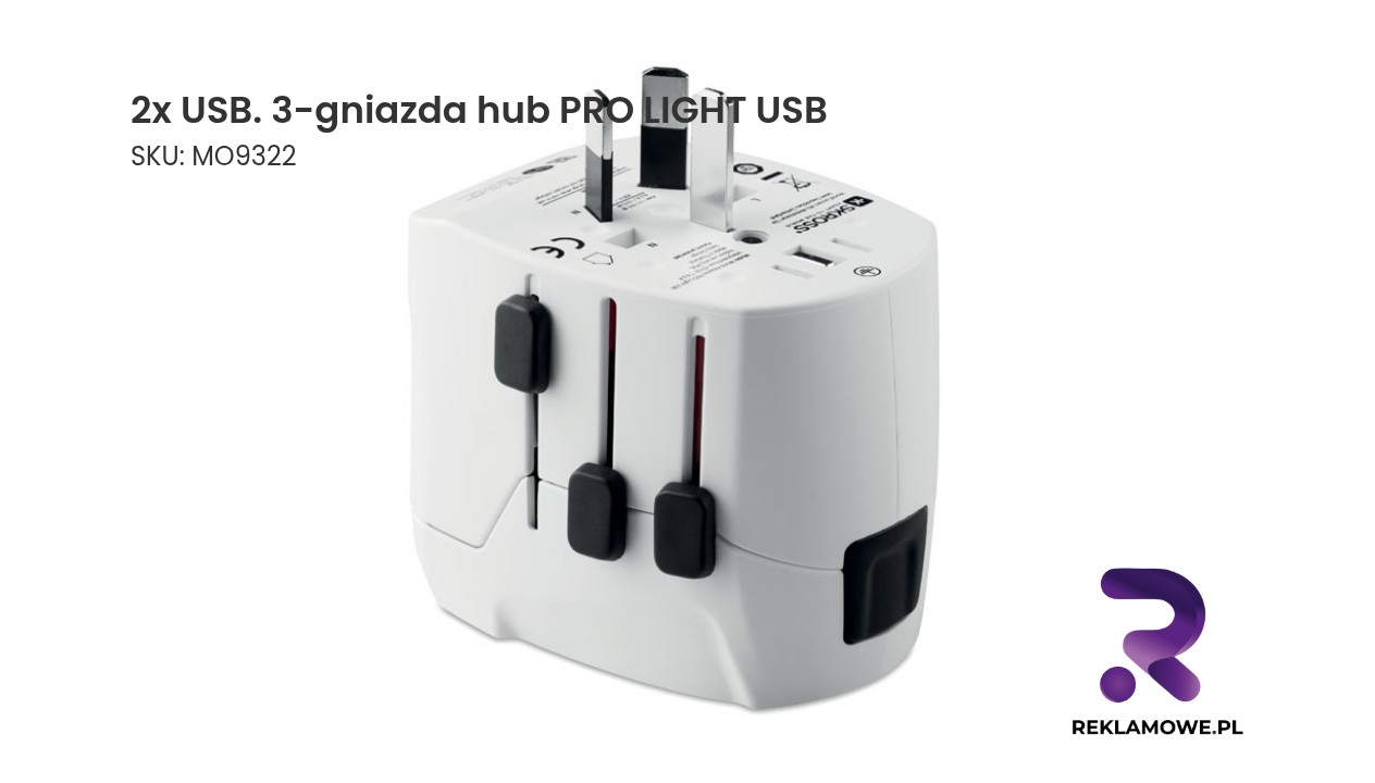 Hub USB z 3 gniazdami marki PRO LIGHT USB