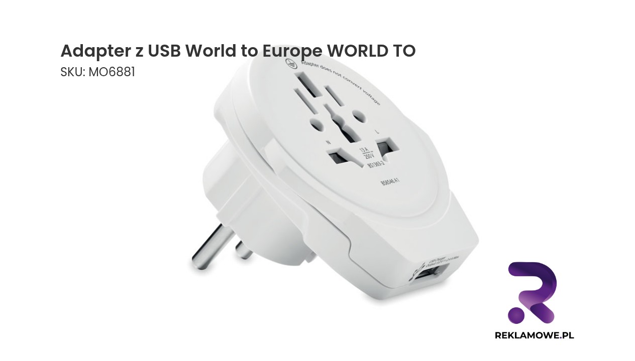 Adapter podróżny z USB typu World na Europejski