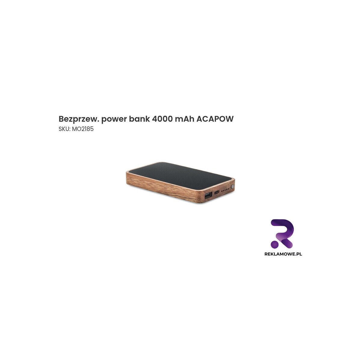 Bezprzewodowy power bank ACAPOW o pojemności 4000 mAh