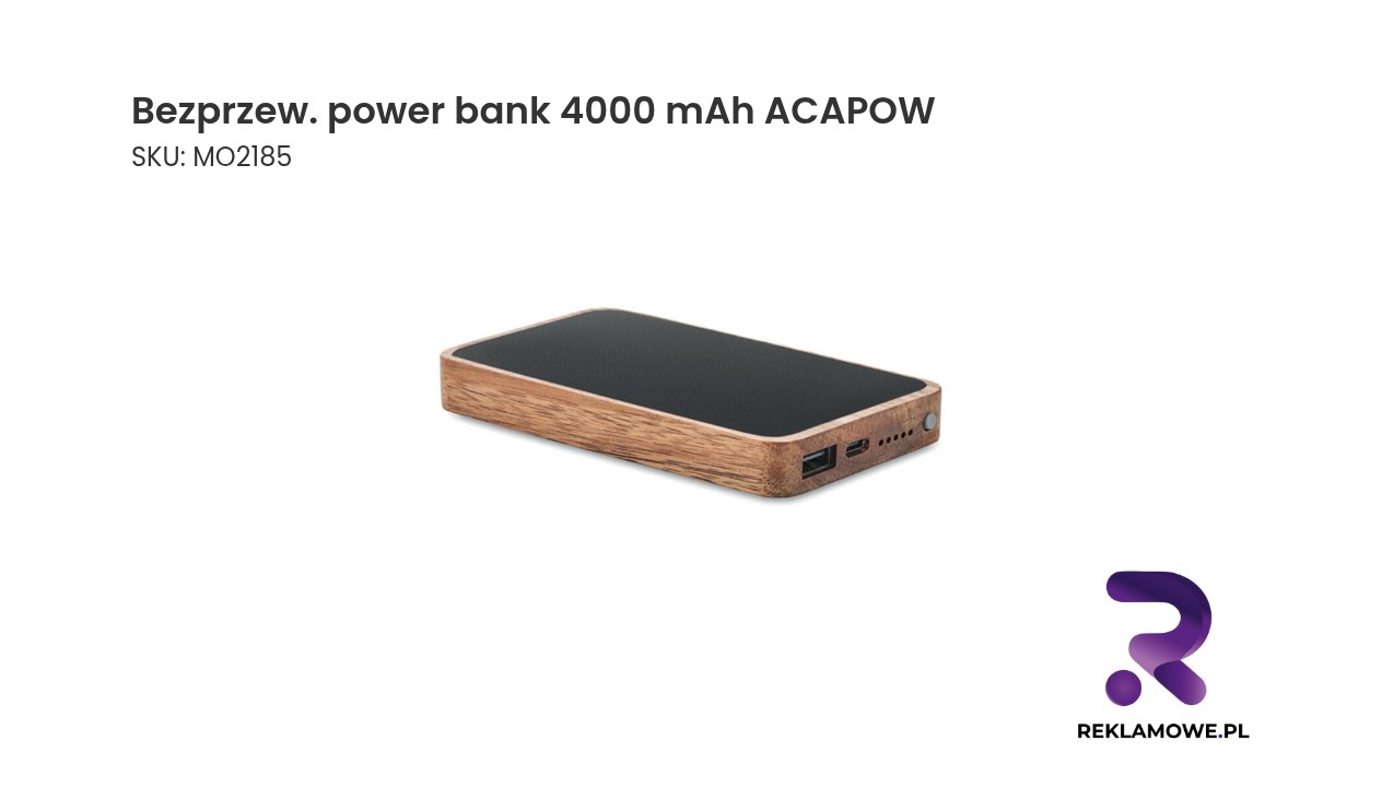 Bezprzewodowy power bank ACAPOW o pojemności 4000 mAh
