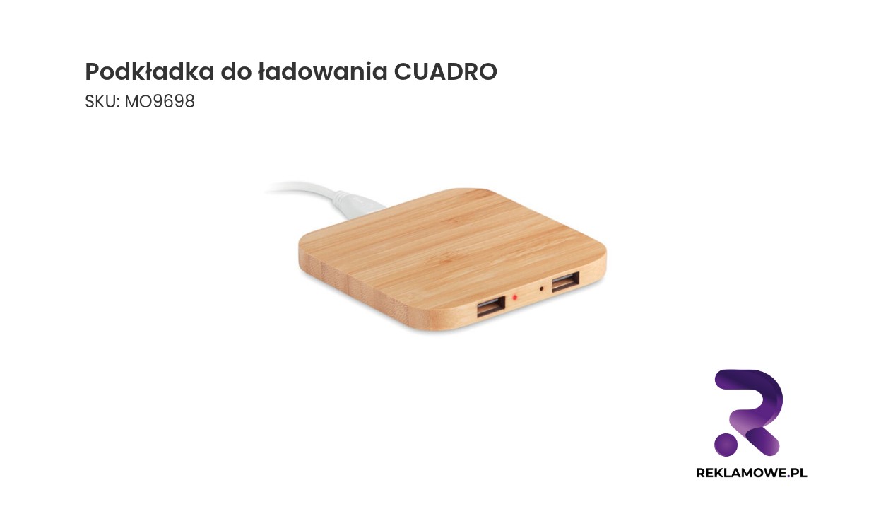 Podkładka do ładowania CUADRO w kolorze czarnym