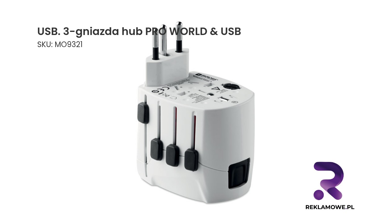 Hub USB z 3 gniazdami PRO WORLD