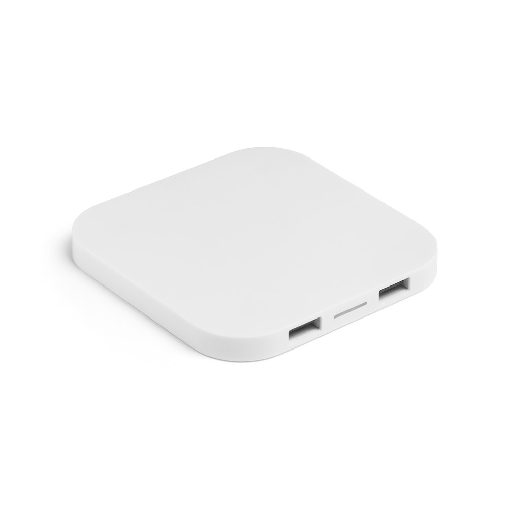 CAROLINE. Ładowarka bezprzewodowa Superfast 15W z 2 portami USB-A w ABS pochodzącego z recyklingu (100% rABS) 97903_set