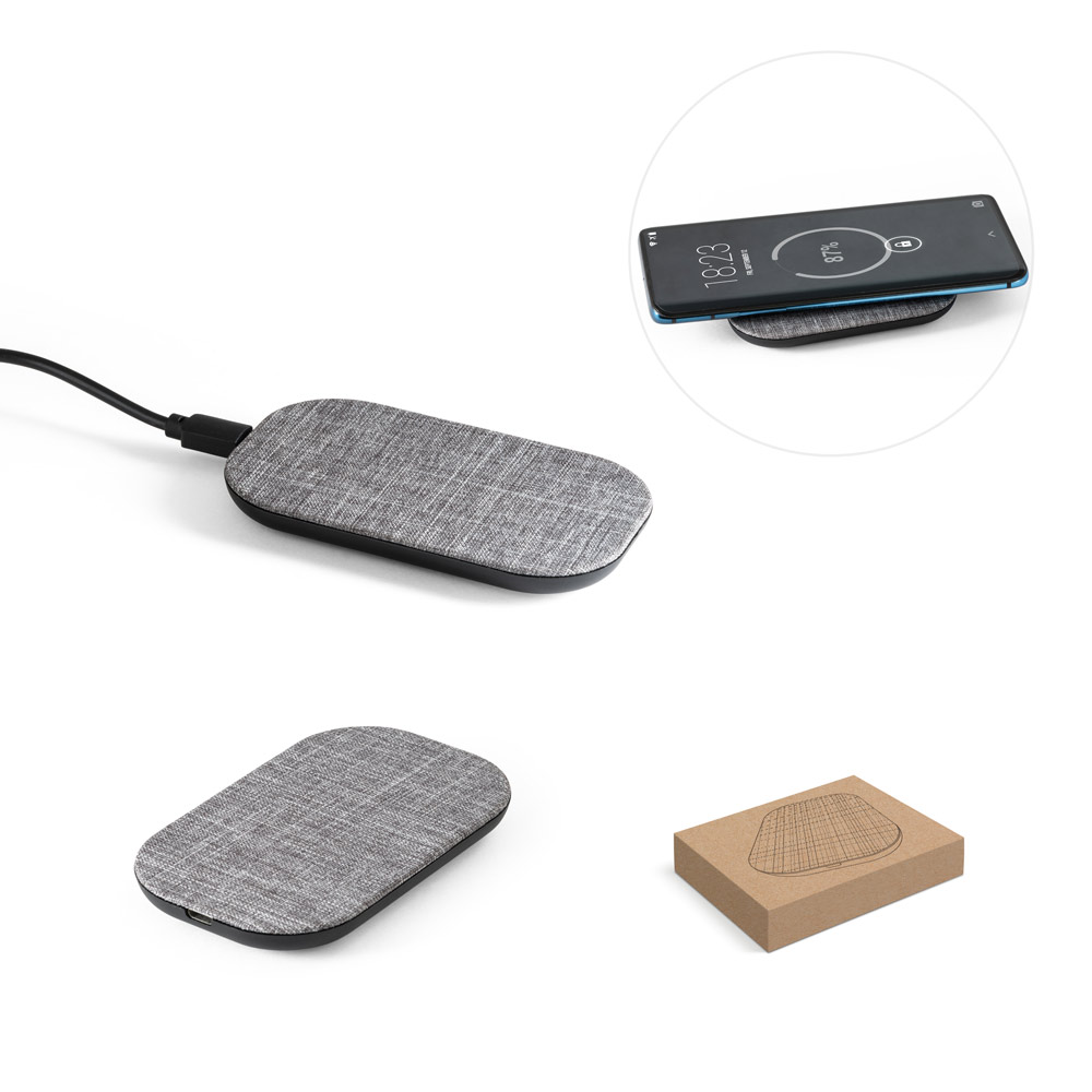 RENEWAL CHARGER. Superszybka ładowarka bezprzewodowa 15 W wykonana w przetworzonego PET (100% rPET) 97093_set