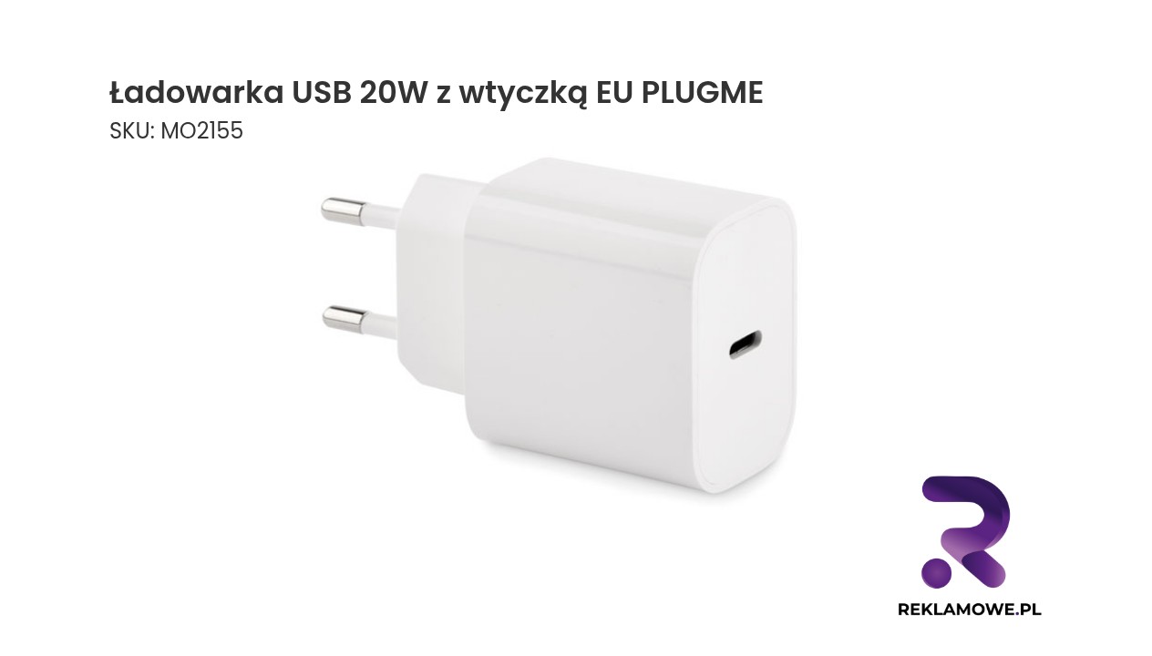 Ładowarka USB 20W z wtyczką EU Plugme